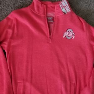 NWT Ohio State Half Zip Pull Over Sweatshirt